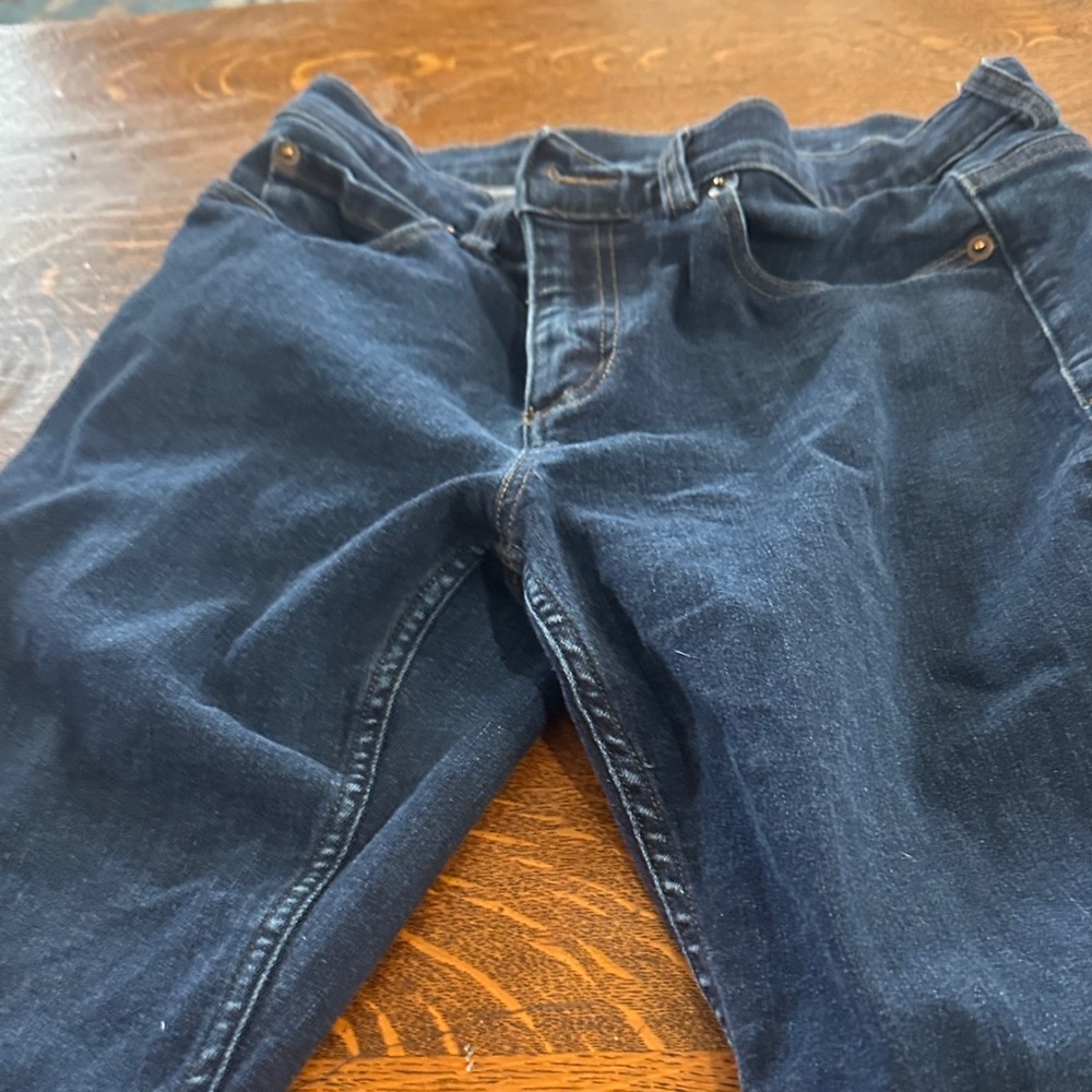 Duluth Trading Co Dark Blue Straight-Leg Women’s Jeans
